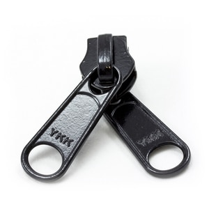 Thumbnail Image for YKK ZIPLON Metal Sliders #10CFDWL Non-Locking Long Double Pull Tab Black