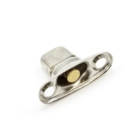 Thumbnail Image for DOT Common Sense Turn Button Two Screw Holes 91-XB-78322-2A Nickel Plated Brass 1000-pk