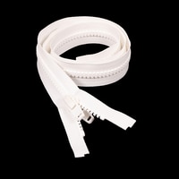 Thumbnail Image for YKK VISLON #10 Separating Zipper Automatic Lock Double Pull Plastic Slider 42" White