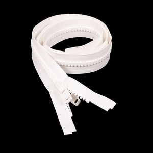 Thumbnail Image for YKK VISLON #10 Separating Zipper Automatic Lock Double Pull Plastic Slider 42" White (ED) (ALT)