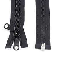 Thumbnail Image for YKK ZIPLON #10 Separating Coil  Zipper Non-Locking Double Pull Metal Slider #CFOR-105 DWL E 84