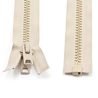 Thumbnail Image for YKK VISLON #10 Separating Zipper Automatic Lock Short Double Pull Metal Slider 72