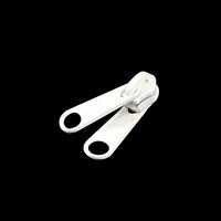 Thumbnail Image for YKK ZIPLON Metal Sliders #5CNDW3L Non-Locking Long Double Pull Tab White  (CUS) 0