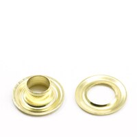 Thumbnail Image for Grommet with Plain Washer #0 Brass 1/4