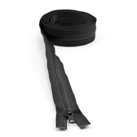 Thumbnail Image for YKK VISLON #5 Separating Zipper Automatic Lock Short Single Pull Metal Slider 72" Black (ED) (ALT)