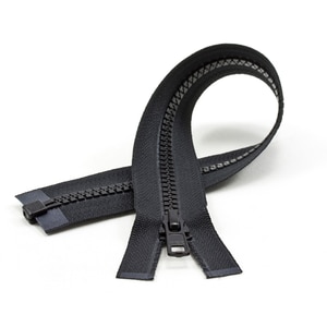 Thumbnail Image for YKK VISLON #5 Separating Zipper Automatic Lock  Single Pull Metal Slider 12" Black