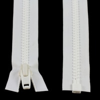 Thumbnail Image for YKK VISLON #10 Separating Zipper Automatic Lock Short Single Pull Plastic Slider #VFUL106 TA 48