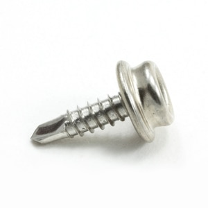 Thumbnail Image for DOT Durable Screw Stud 93-X8-103027-1A 5/8" Nickel Plated Brass / #10 Stainless Steel Tek Screw 100-pk
