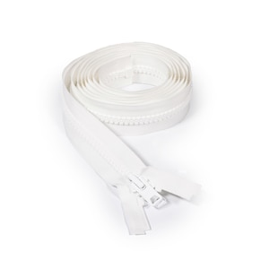 Thumbnail Image for YKK VISLON #10 Separating Zipper Automatic Lock  Double Pull Metal Slider 96" White