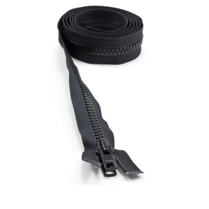 Thumbnail Image for YKK VISLON #10 Separating Zipper Automatic Lock  Double Pull Metal Slider 72" Black