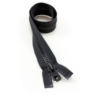 Thumbnail Image for YKK VISLON #10 Separating Zipper Automatic Lock Short Double Pull Metal Slider 18