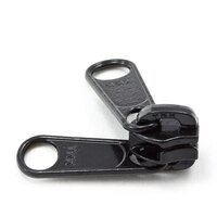 Thumbnail Image for YKK® ZIPLON® Metal Sliders #8CFDWL Non-Locking Long Double Pull Tab Black 1