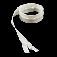 Thumbnail Image for YKK VISLON #5 Separating Zipper Automatic Lock Short Single Pull Metal Slider 30" White