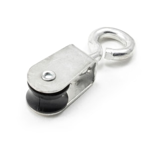 Thumbnail Image for Pulley Stamped Steel Single Swivel Eye Plastic Sheave #50  1/8" Rope