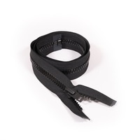 Thumbnail Image for YKK VISLON #10 Separating Zipper Automatic Lock Short Single Pull Plastic Slider 36" Black