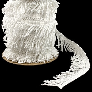 Thumbnail Image for Polyester Bullion Fringe #1038 2-1/2" x 36-yd Medium White