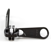 Thumbnail Image for YKK® VISLON® #10 Metal Sliders #10VFDWL Non-Locking Long Double Pull Tab Black 2