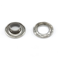 Thumbnail Image for DOT Rolled Rim Self-Piercing Grommet with Spur Washer #4 Stainless Steel 1/2" 1-gr