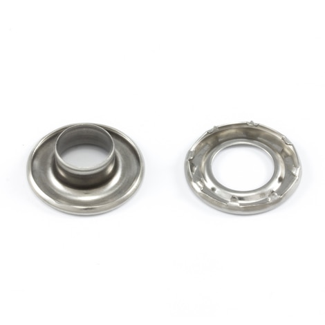 Image for DOT Rolled Rim Self-Piercing Grommet with Spur Washer #4 Stainless Steel 1/2