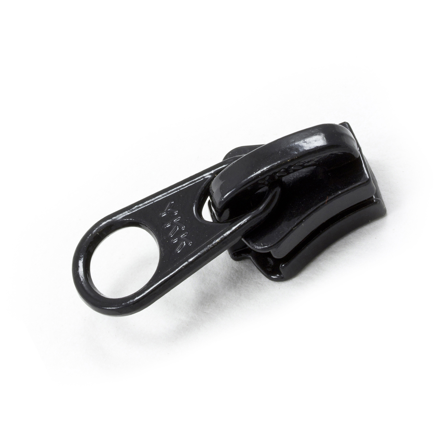 10 Black, Coil, YKK, Long Tab Semi-Swivel Slider, Zinc Alloy