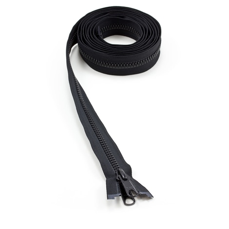 Image for YKK VISLON #8 Separating Zipper Automatic Lock Long Double Pull Metal Slider 110
