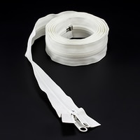 Thumbnail Image for YKK ZIPLON #10 Separating Coil Zipper Non-Locking Double Pull Metal Slider 84" White