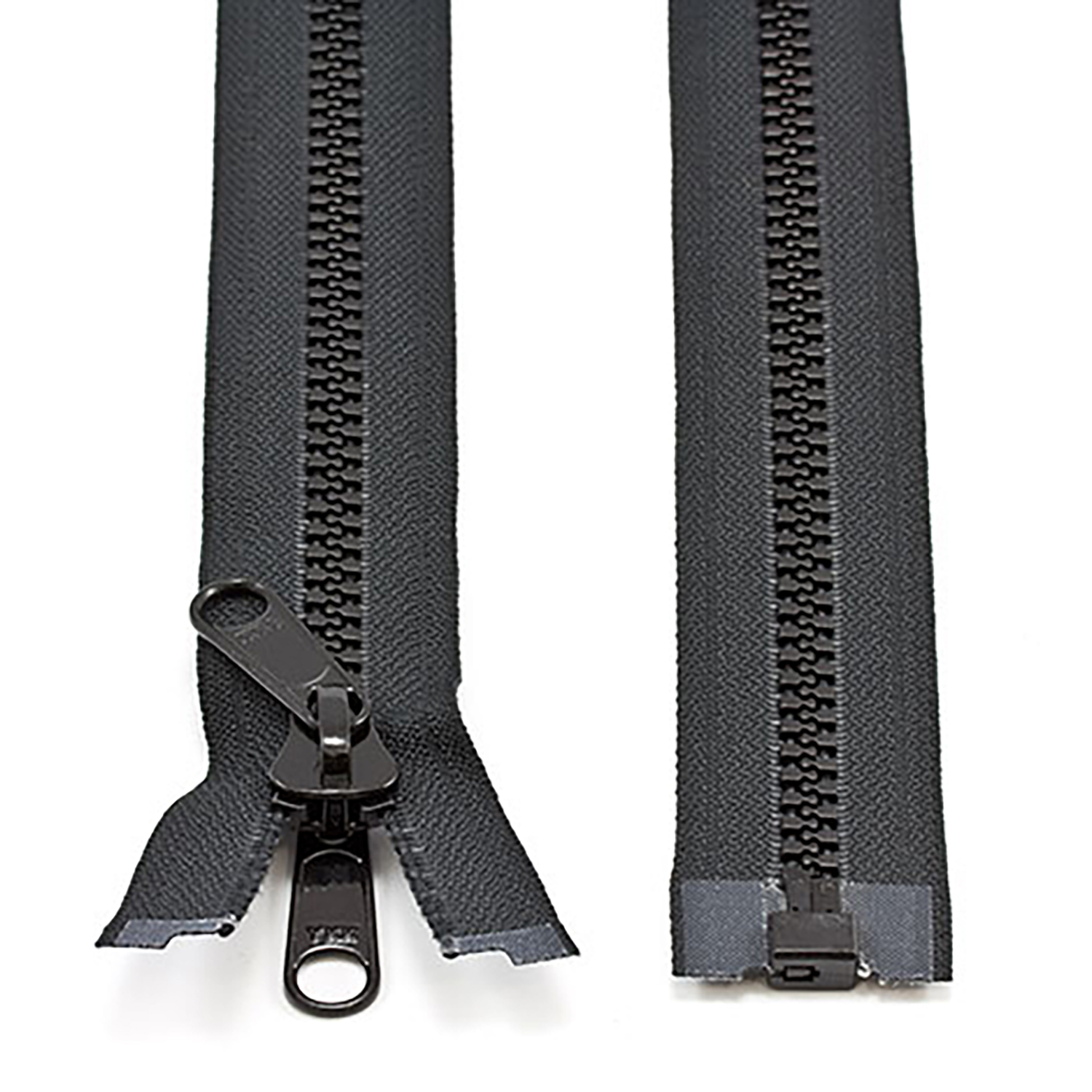 YKK VISLON #8 Separating Zipper Non-Locking Double Pull Metal