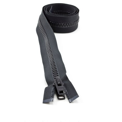 Image for YKK VISLON #10 Separating Zipper Automatic Lock Short Double Pull Metal Slider 36