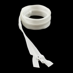 Thumbnail Image for YKK VISLON #5 Separating Zipper Automatic Lock  Single Pull Metal Slider 36" White