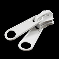 Thumbnail Image for YKK® VISLON® #10 Metal Sliders #10VFDWL Non-Locking Long Double Pull Tab White