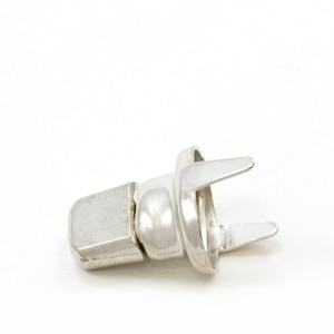 Thumbnail Image for DOT Common Sense Turn Button Double Prong 91-XB-78332-2A Nickel Plated Brass 1000-pk