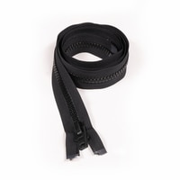 Thumbnail Image for YKK VISLON #10 Separating Zipper Automatic Lock Short Single Pull Plastic Slider 60" Black