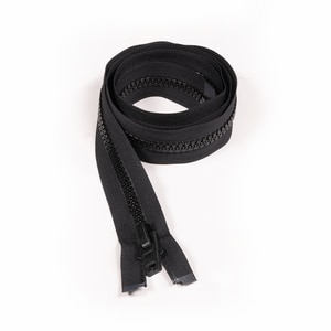 Thumbnail Image for YKK VISLON #10 Separating Zipper Automatic Lock  Single Pull Plastic Slider 60" Black