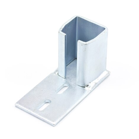 Image for Duratrack Bracket End Mount Down Two Hole Plate Galvanized Steel 16-ga #16EMD