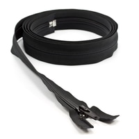 Thumbnail Image for YKK ZIPLON #10 Separating Coil Zipper Automatic Lock Single Pull Metal Slider 96" Black