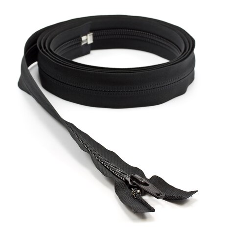 Image for YKK ZIPLON #10 Separating Coil Zipper Automatic Lock Single Pull Metal Slider 96