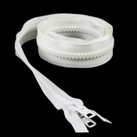 Thumbnail Image for YKK® VISLON® #10 Separating Zipper Automatic Lock Short Double Pull Metal Slider #VFUVOL-107 DX E 54" White