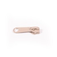 Thumbnail Image for YKK ZIPLON Metal Sliders #5CNDFL Non-Locking Long Single Pull Tab Beige 5