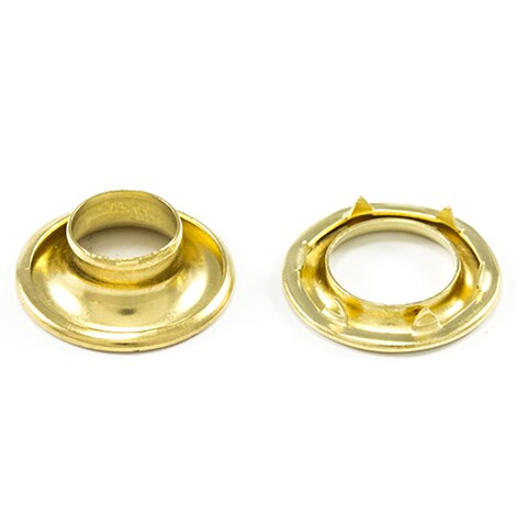 Image for DOT Rolled Rim Grommet with Spur Washer #1 Brass 13/32