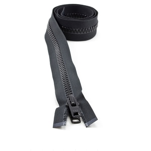 Thumbnail Image for YKK VISLON #10 Separating Zipper Automatic Lock  Double Pull Metal Slider 36" Black