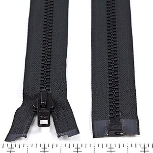 Image for YKK VISLON #8 Separating Zipper Automatic Lock Short Single Pull Metal Slider 5/8 96