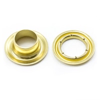 Thumbnail Image for Sharpened Edge Self-Piercing Grommet with Small Tooth Washer #1 Brass 5/16" 500-pk