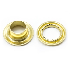 Thumbnail Image for Self-Piercing Grommet with Small Tooth Washer #1 Brass 5/16" 500-pk