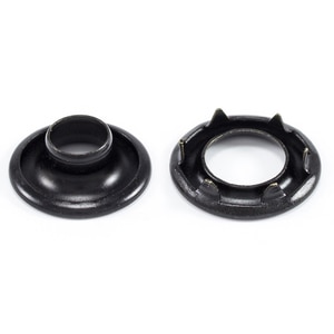 Thumbnail Image for DOT Rolled Rim Grommet with Spur Washer #0 Black 9/32" 25-gr