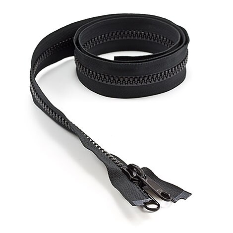 Image for YKK® VISLON® UV #8 Separating Zipper Non-Locking Double Pull Metal Slider #VFUV 42