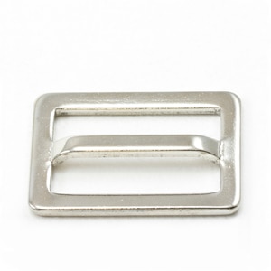 Thumbnail Image for Adjuster Buckle #100 Nickle Plated Brass Single Bar 1"