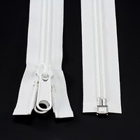 Thumbnail Image for YKK ZIPLON #10 Separating Coil Zipper Non-Locking Double Pull Metal Slider 48