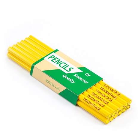 Image for Fabric Marking Pencils Yellow Lead Hex 72-pk