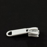 Thumbnail Image for YKK® VISLON® #5 Metal Sliders #5VSDFL Non-Locking Long Single Pull Tab White 3