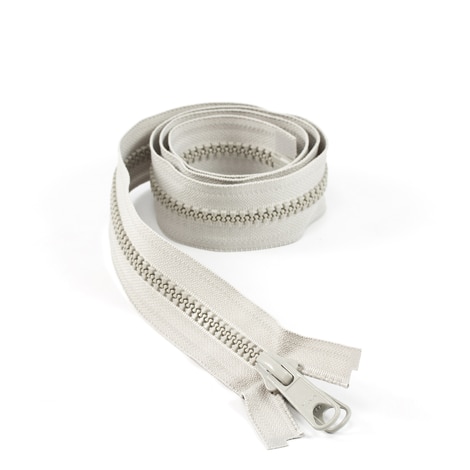 Image for YKK VISLON #8 Separating Zipper Automatic Lock Long Double Pull Metal Slider 38